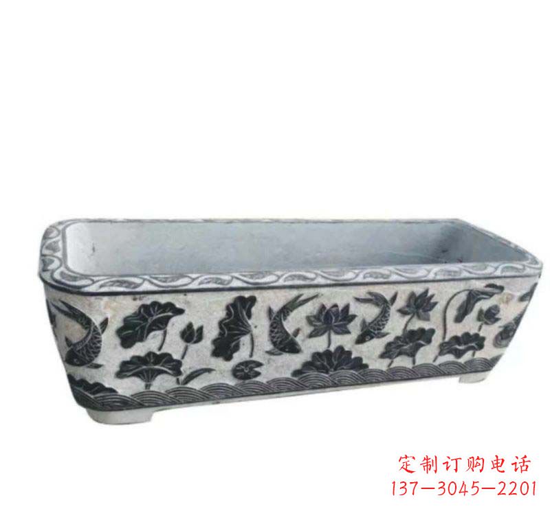 山西精美水缸石雕