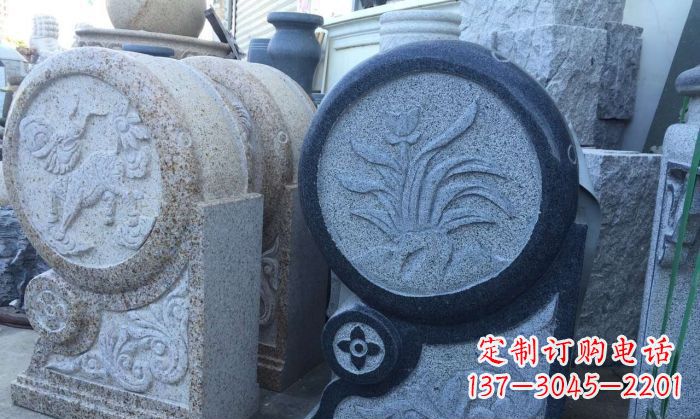山西仿古抱鼓石招财石门墩