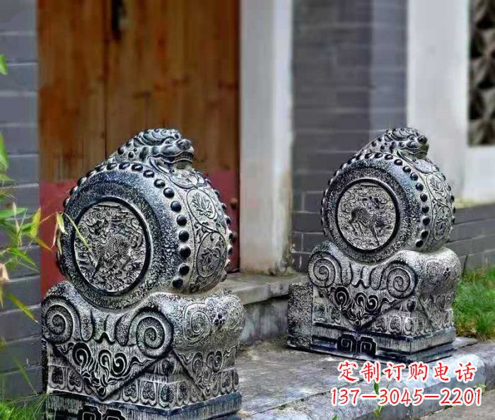 山西仿古抱鼓石镇宅石门墩