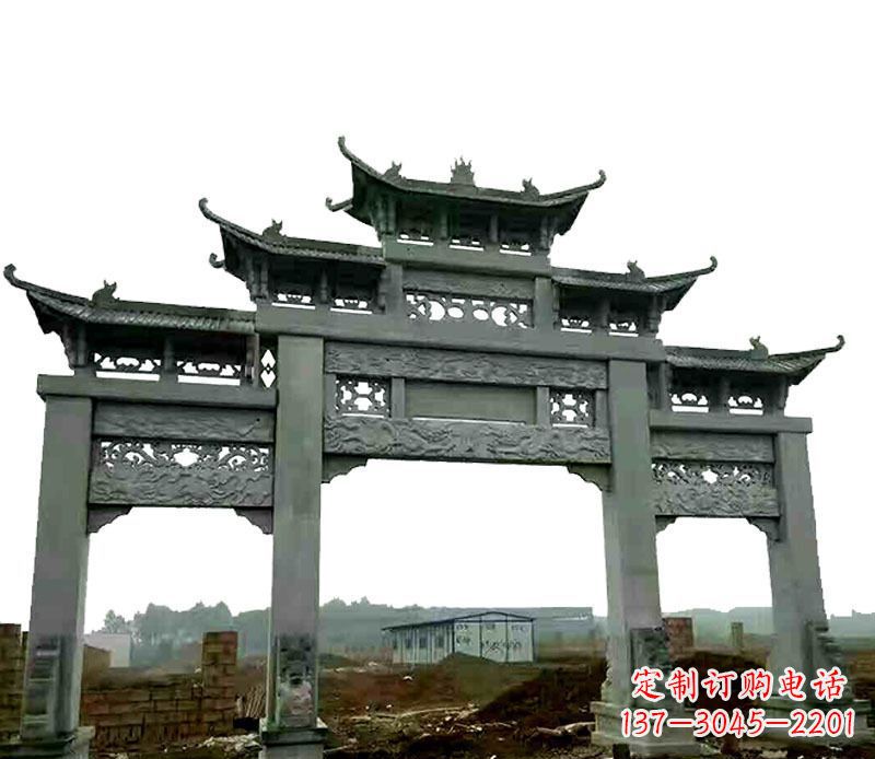 山西中领雕塑精美牌坊石雕,高品质时尚艺术