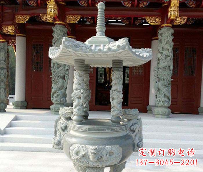 山西中国古典仿古龙浮雕香炉雕塑