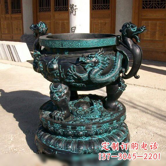 山西传统工艺青铜龙雕塑