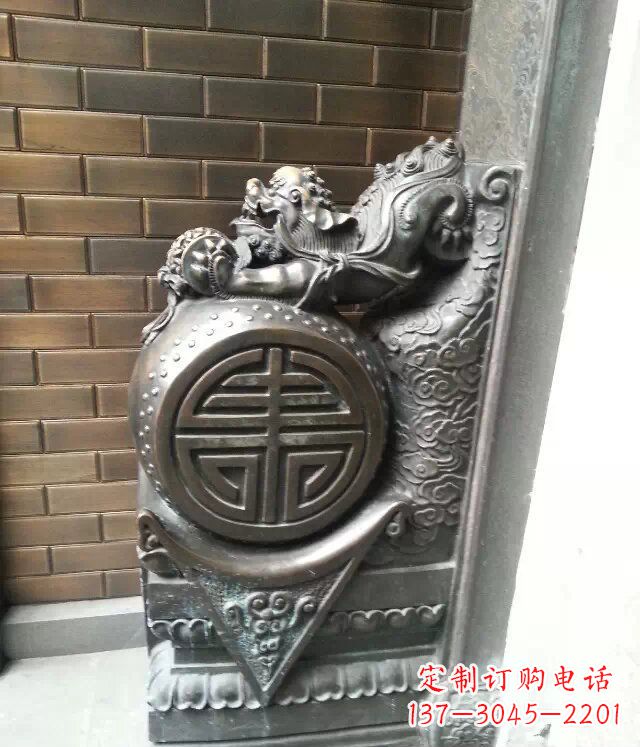 山西仿古门墩铜雕