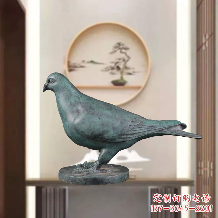 山西仿古青铜鸽子动物雕塑摆件