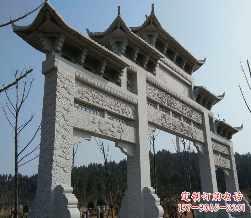 山西仿古牌坊石雕定制