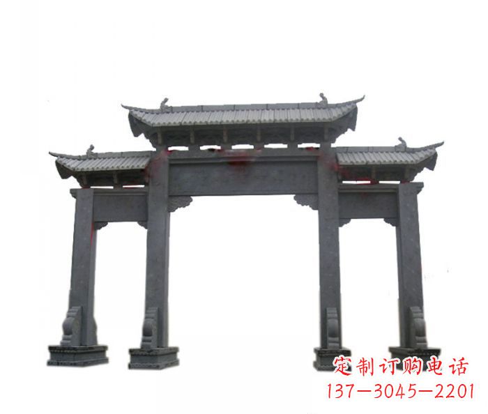 山西精美仿古牌坊石雕