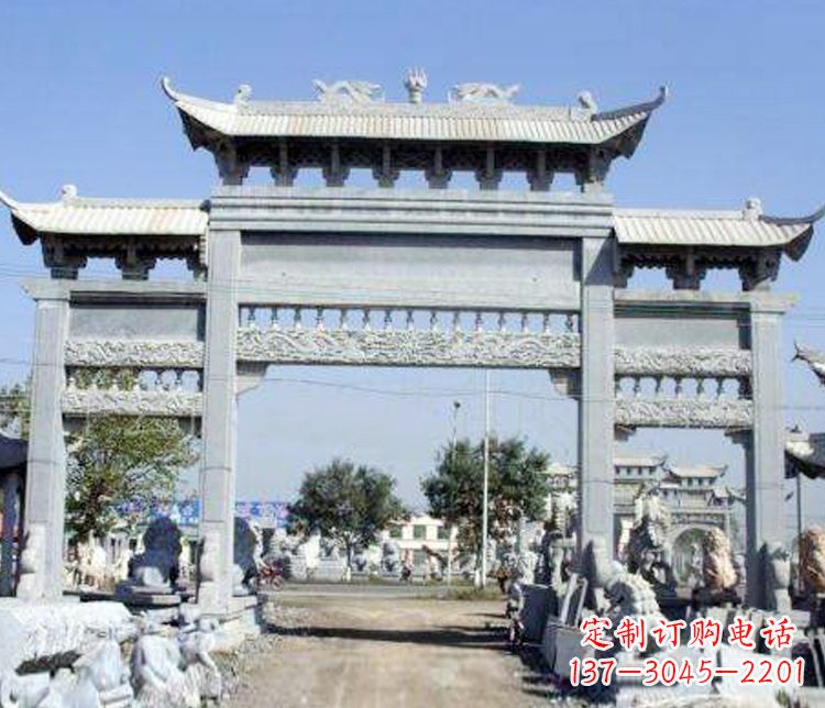 山西仿古牌坊石雕精美定制