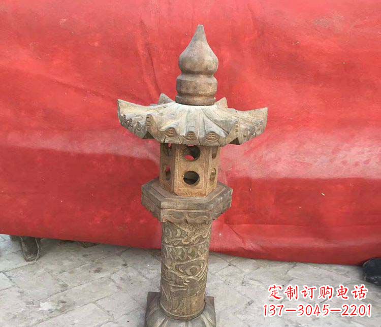 山西仿古石灯公园石雕 (2)