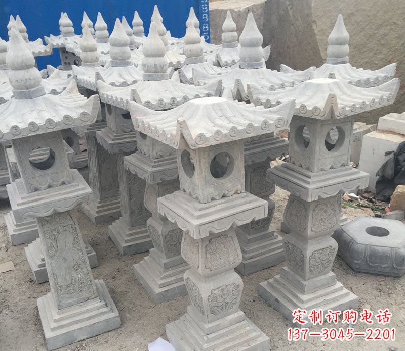 山西仿古石灯园林景观石雕