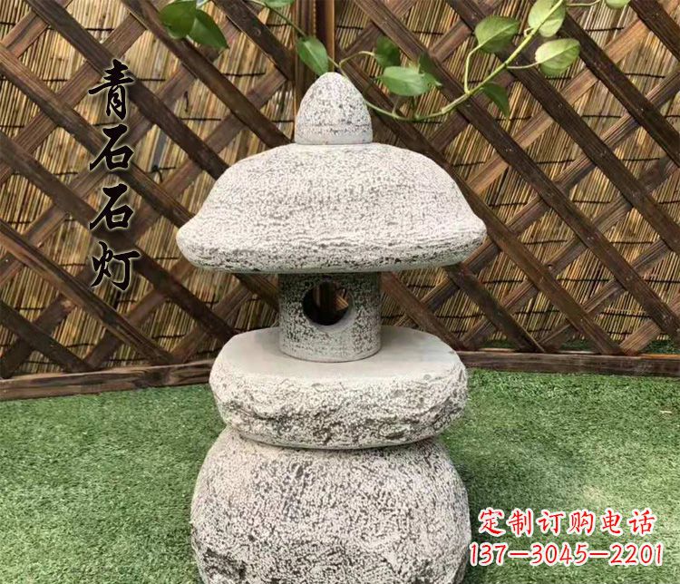 山西精美仿古石灯公园照明灯石雕