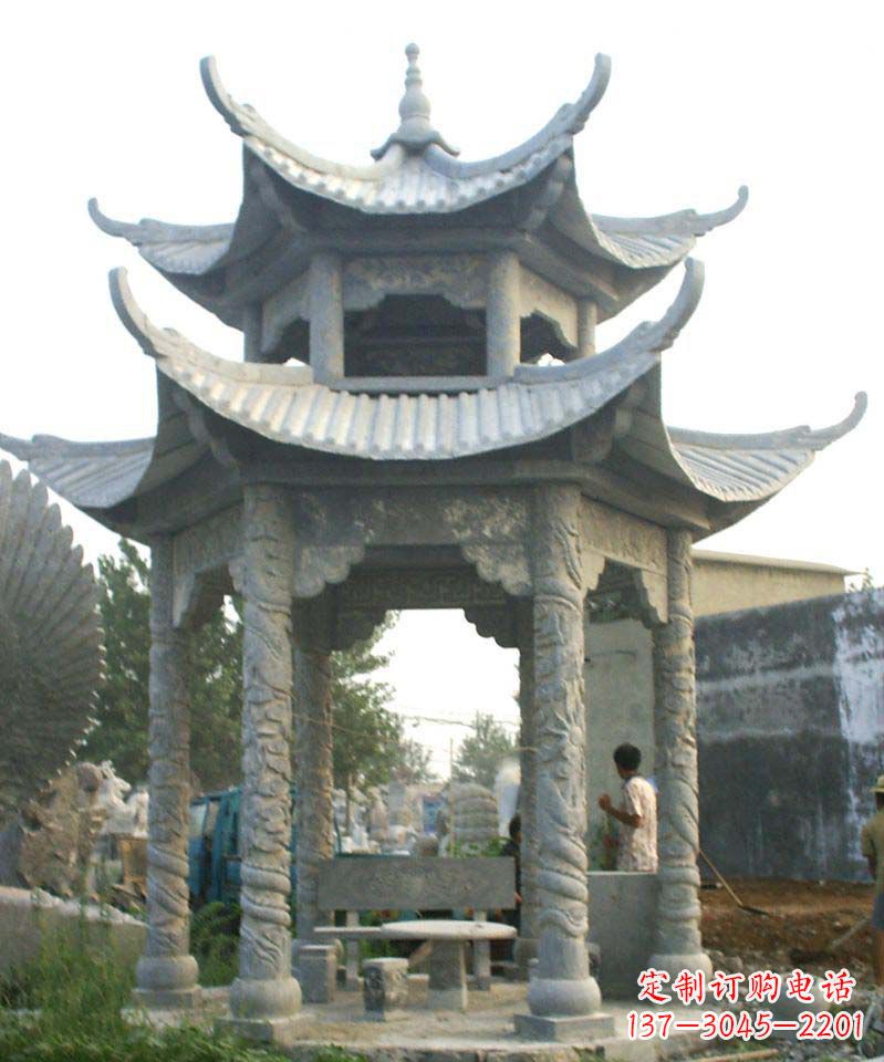 山西仿古石凉亭石雕