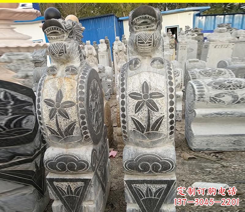 山西仿古石门墩雕塑