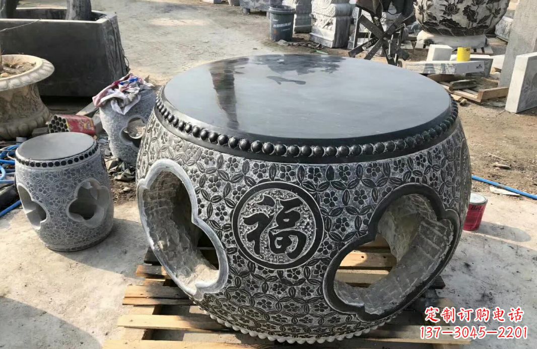 山西仿古石桌凳 (2)