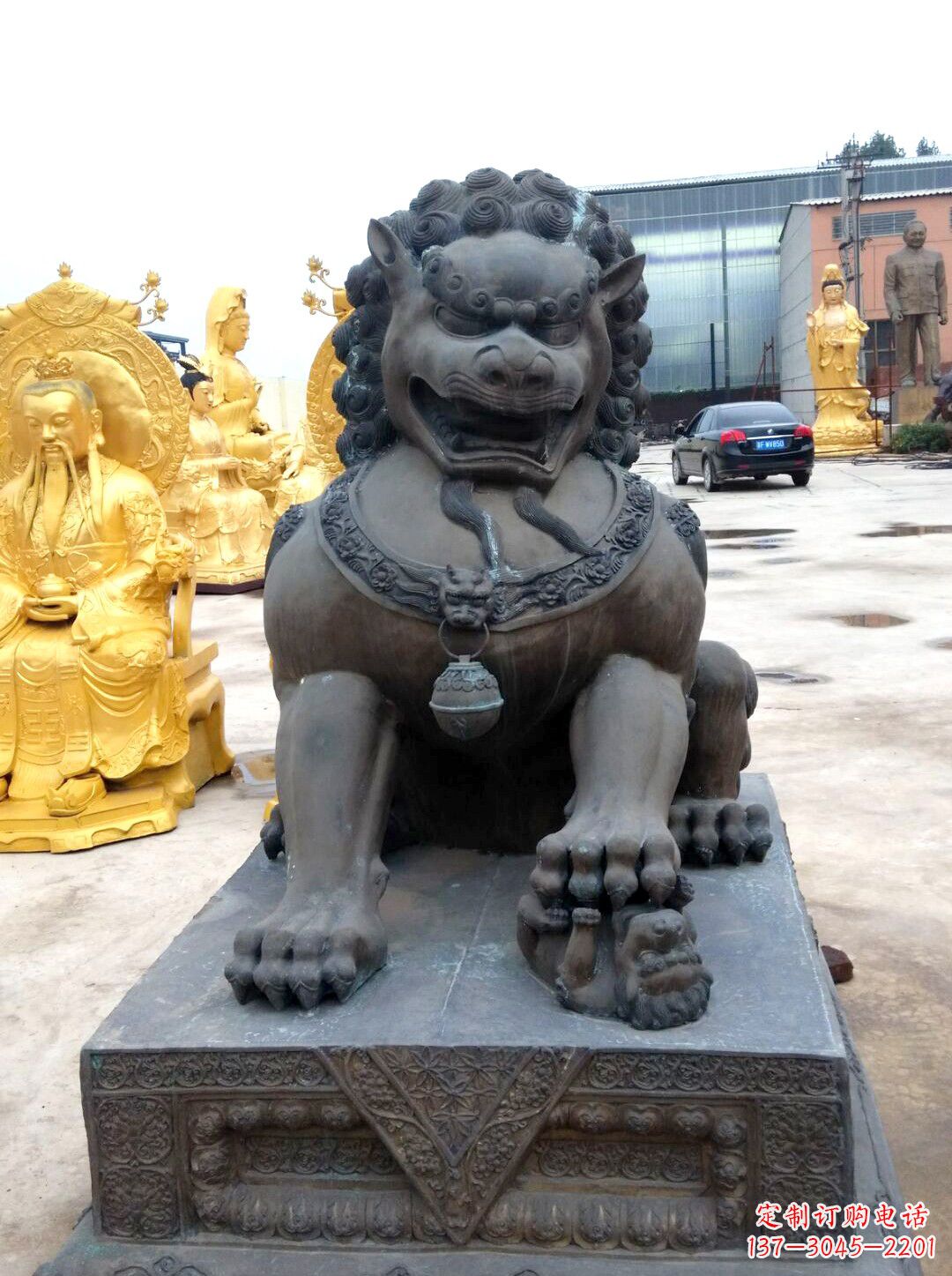山西精美仿古铜狮子雕塑