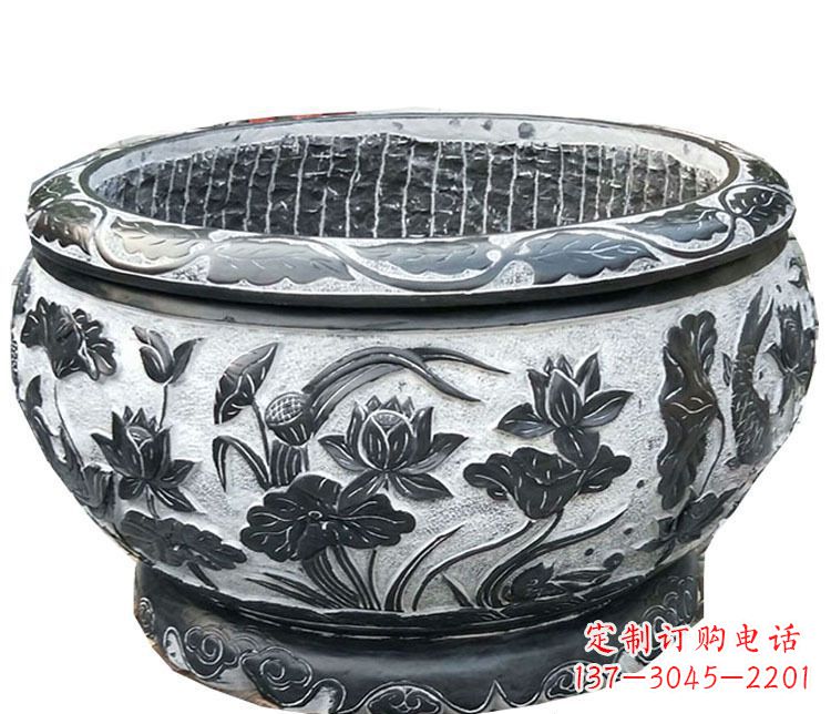 山西仿古庭院花盆雕塑