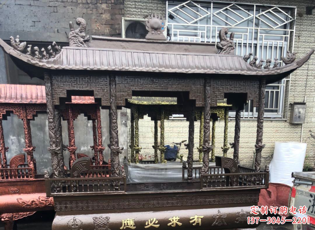 山西精美仿古铜香炉雕塑