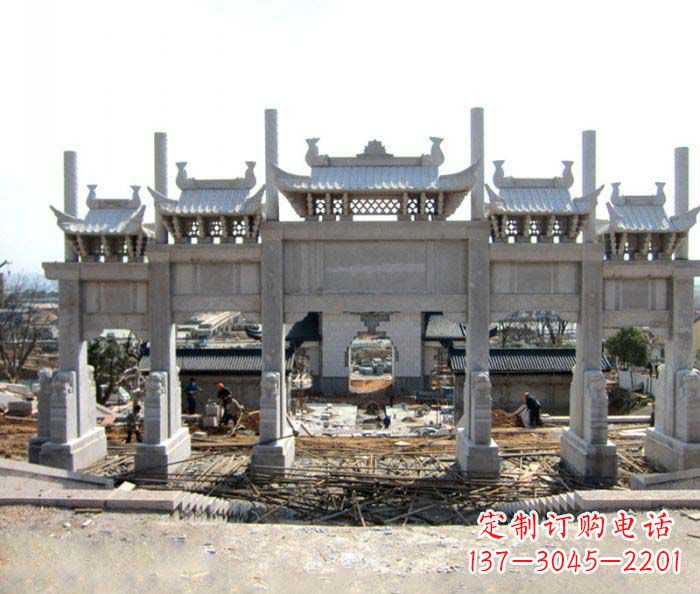 山西仿古牌坊雕塑,定制专属你的古典魅力