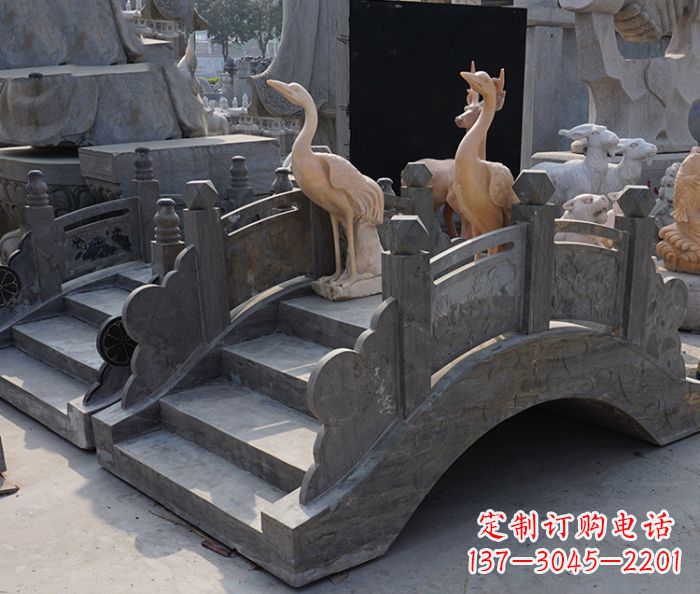 山西精致石制仿古拱桥雕塑
