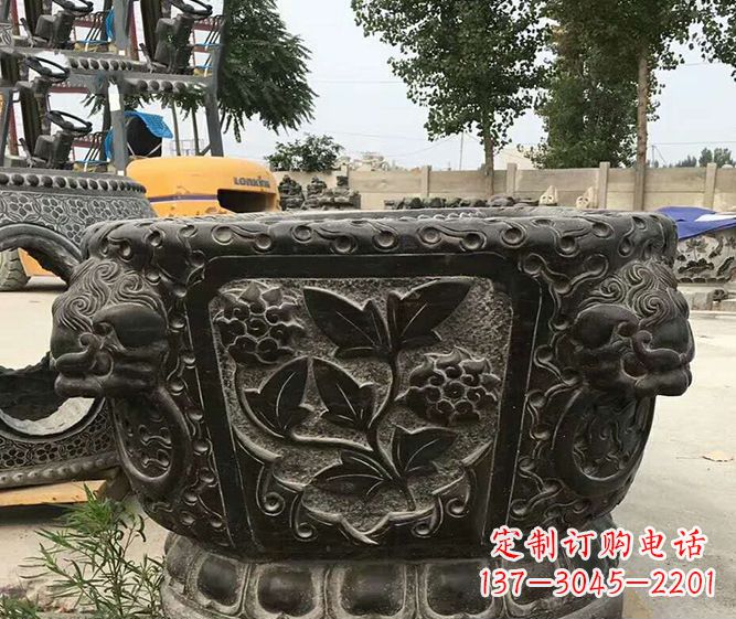 山西仿古招财石雕水缸