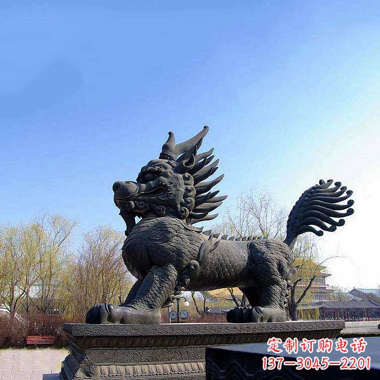 山西仿古做旧铜麒麟