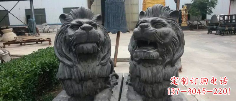 山西玻璃钢狮子雕塑