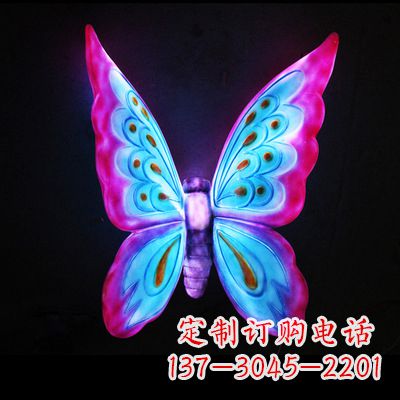 山西完美粉色蝴蝶雕塑