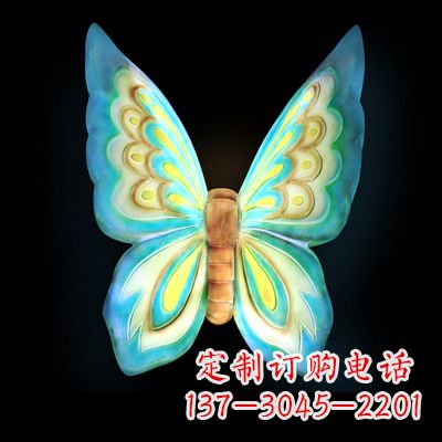 山西 大号蓝色发光蝴蝶塑像