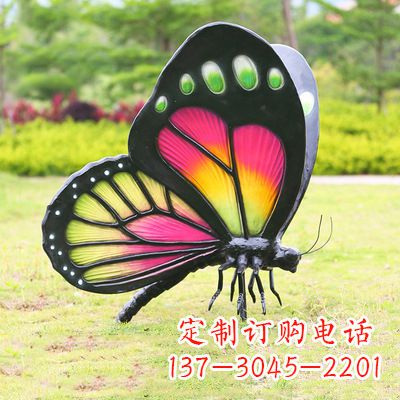 山西仿真蝴蝶_品红色款405x78x110