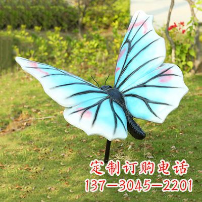 山西浅蓝白色蝴蝶雕塑