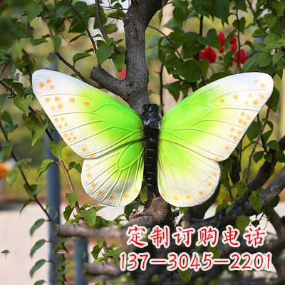 山西浅绿色蝴蝶雕塑