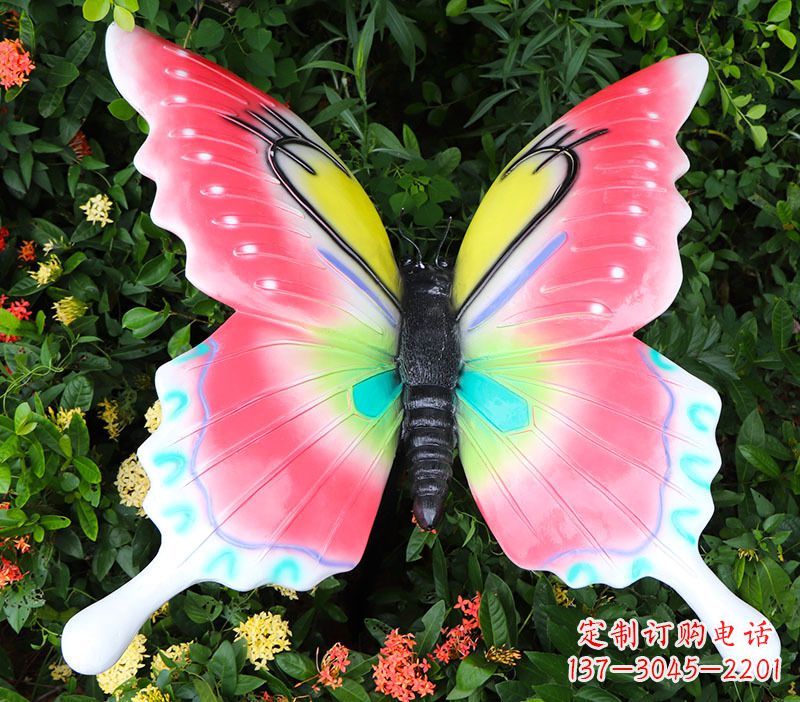 山西豪华蝴蝶彩绘树脂雕塑