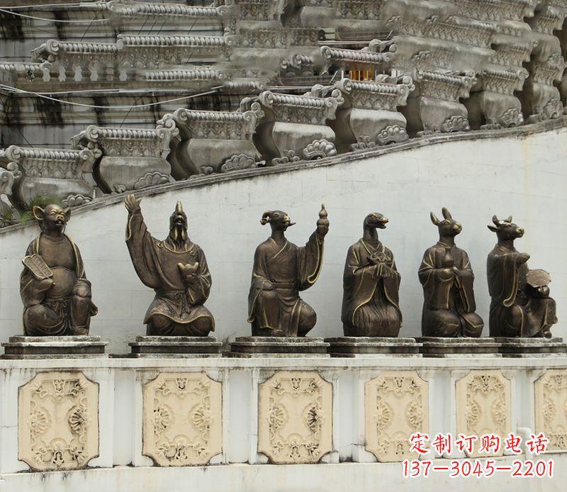 山西十二生肖铜雕塑定制