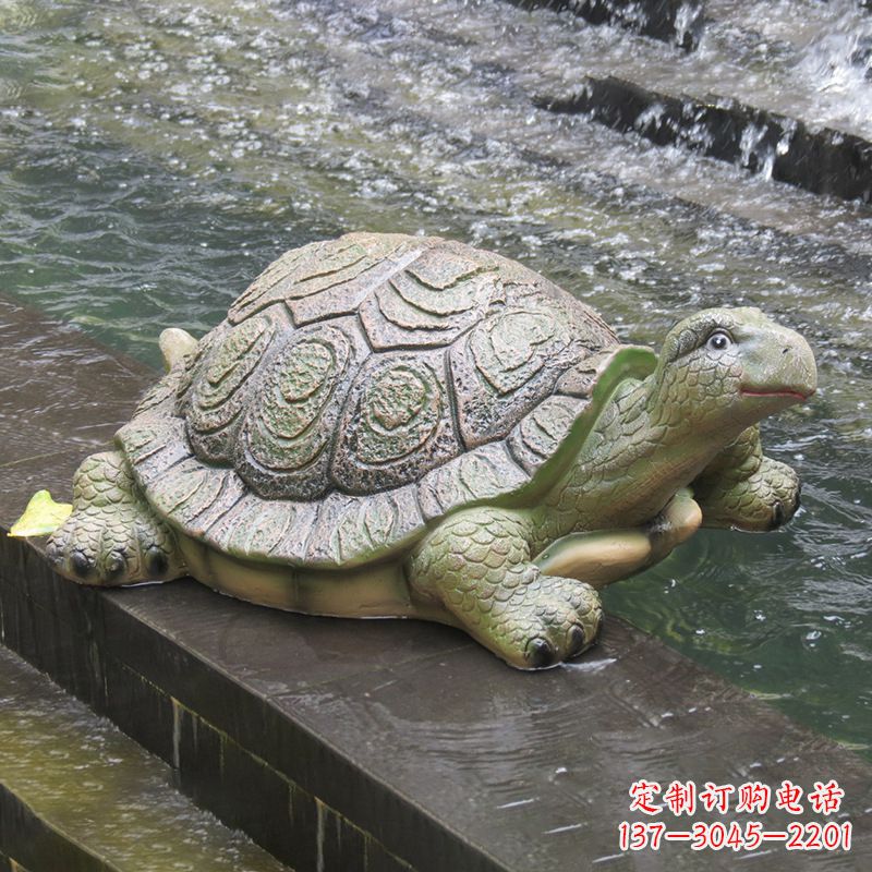 山西仿真乌龟-园林水景动物雕塑摆件