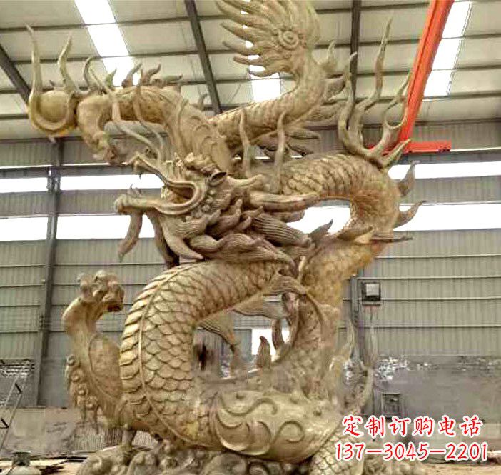 山西精美铜龙雕塑