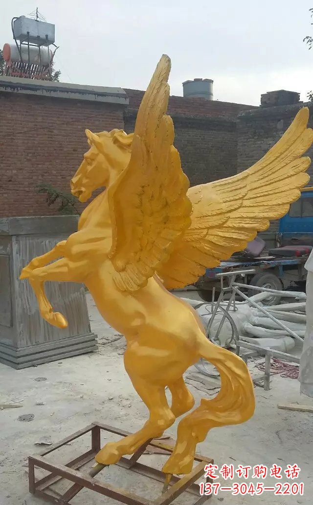 山西飞马玻璃钢仿铜动物雕塑 (2)