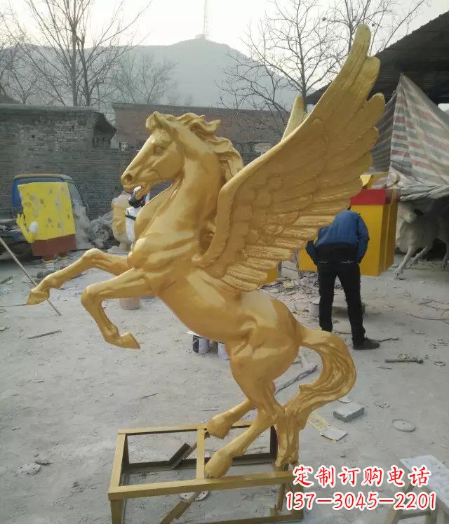 山西飞马动物铜雕,精美细腻