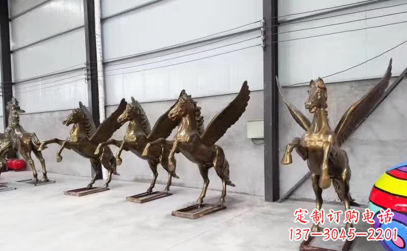 山西精美绝伦的飞马铜雕