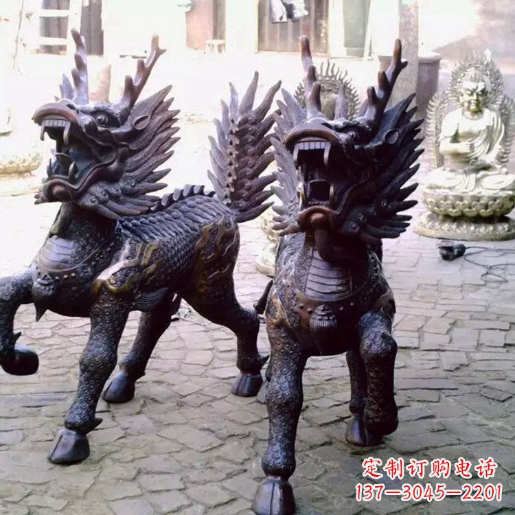 山西麒麟雕塑——标志着繁荣与和谐的象征