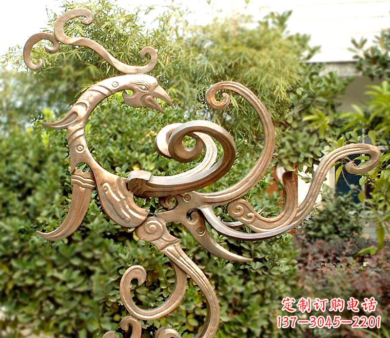 山西凤凰铜雕