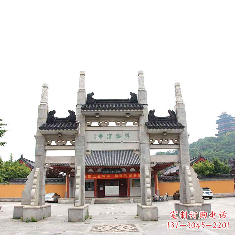 山西佛教景区石牌坊