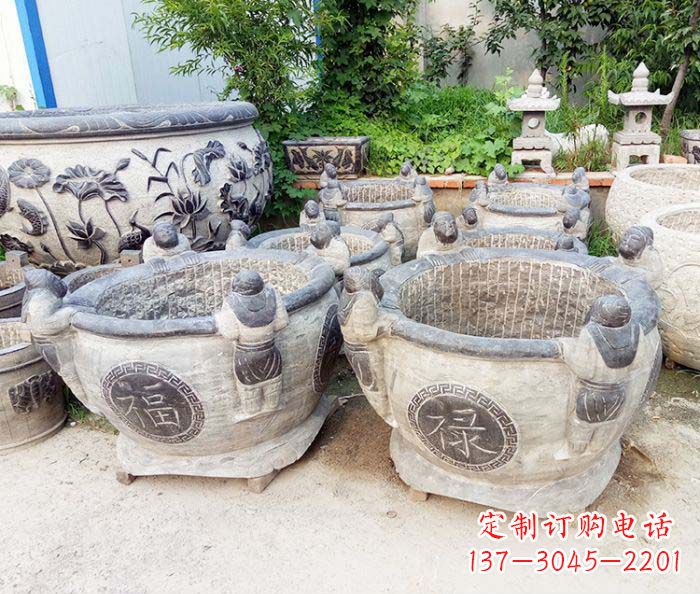 山西福禄招财石雕水缸