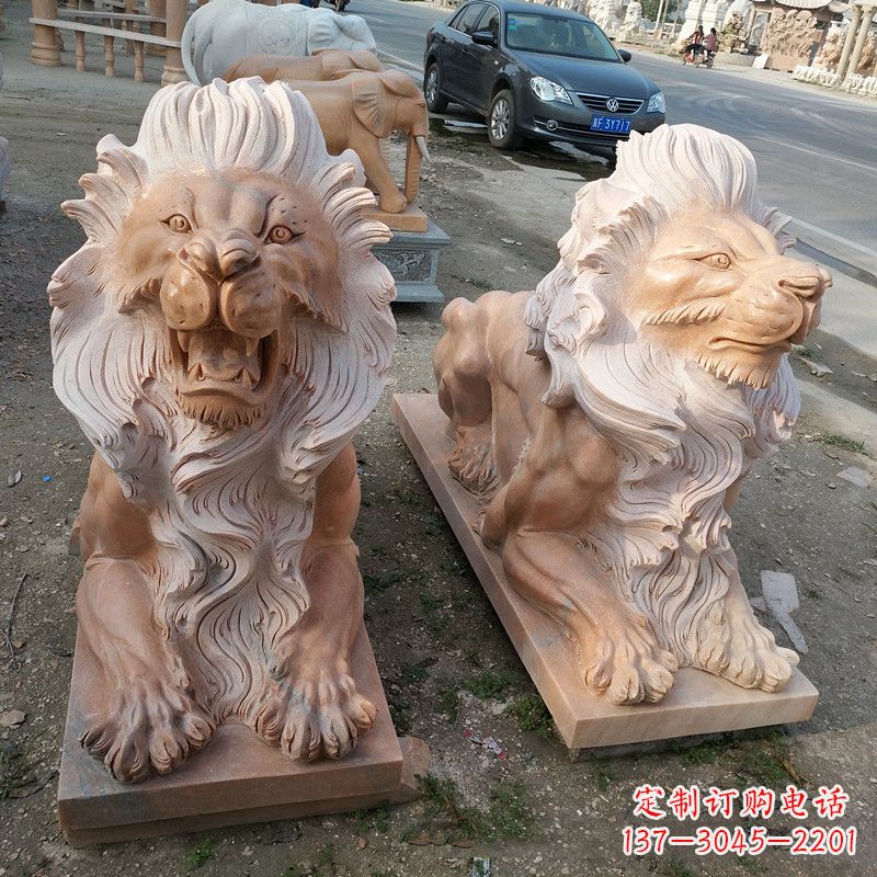 山西港币狮子爬狮雕塑