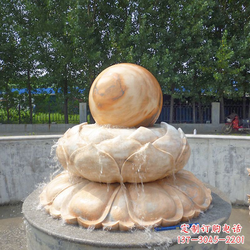 山西高档石制风水球雕塑让您的空间充满风水之力