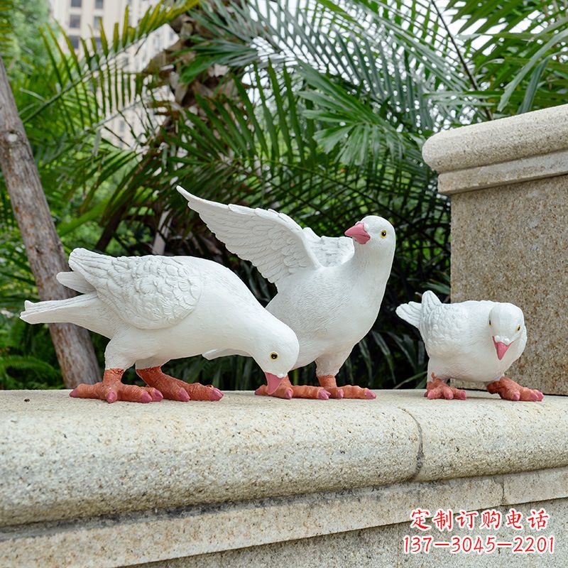 山西纯美飞翔——手工鸽子雕塑