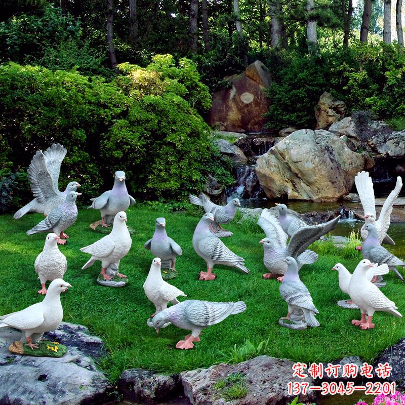 山西精致鸽子不锈钢雕塑