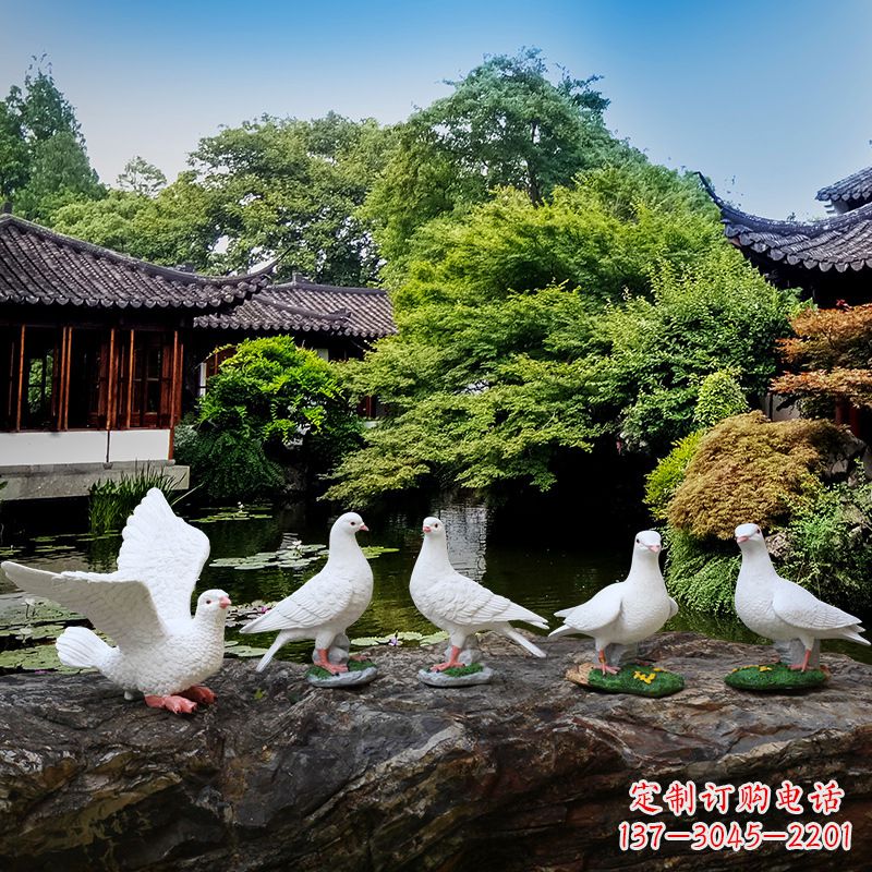 山西鸽子的雕塑