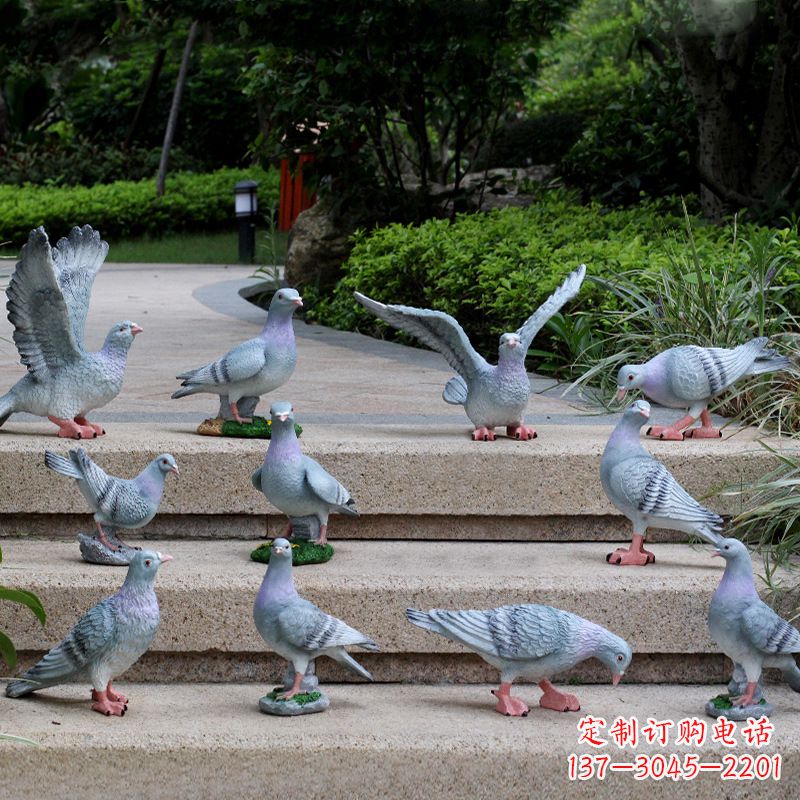 山西鸽子兔子猴子大象雕塑