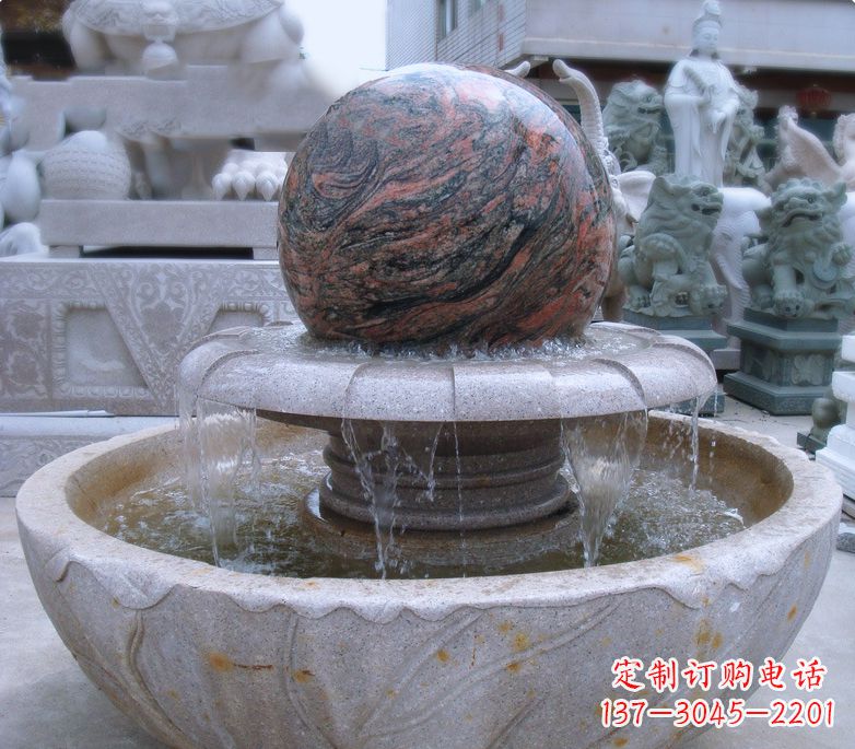 山西个性的喷泉石雕