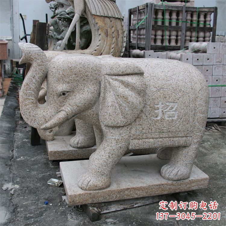 山西个性石雕大象