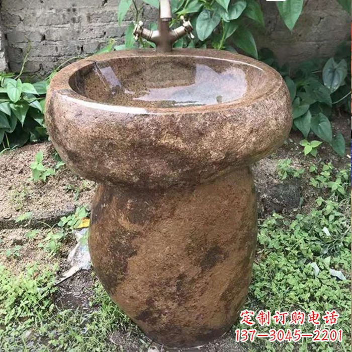 山西个性石雕花盆
